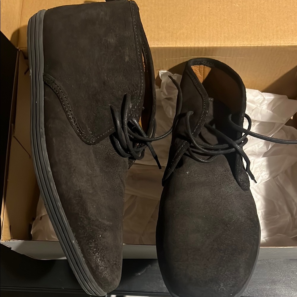 Black Suede Desert Boots